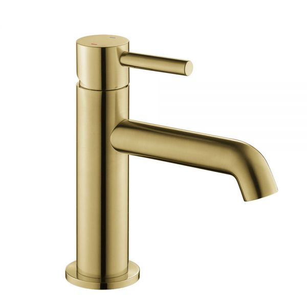 Flova Levo Brushed Brass Mono Basin Mixer Tap