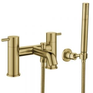 Flova Levo Brushed Brass Bath Shower Mixer Tap