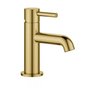 Flova Levo Brushed Brass Cloakroom Mono Basin Mixer Tap