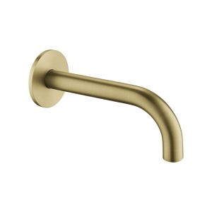 Flova Moonlight Brushed Brass Wall Mounted Bath Spout