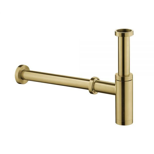 Flova Brushed Brass Bottle Trap 330mm