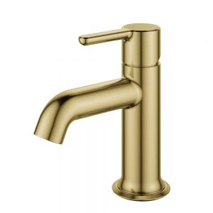 Flova Moonlight Brushed Brass Cloakroom Mono Basin Mixer Tap