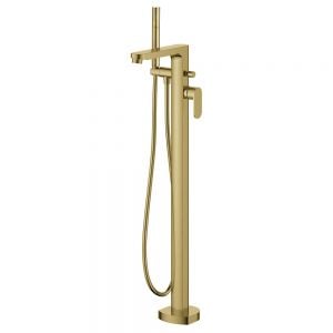 Flova Smart Brushed Brass Floor Standing Bath Shower Mixer Tap