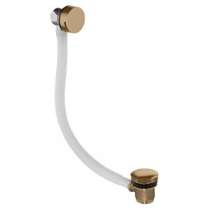 Flova Brushed Bronze Overflow Bath Filler with Click Clack Waste