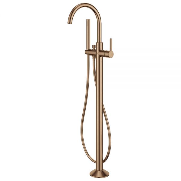 Flova Moonlight Brushed Bronze Floor Standing Bath Shower Mixer Tap