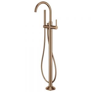 Flova Moonlight Brushed Bronze Floor Standing Bath Shower Mixer Tap