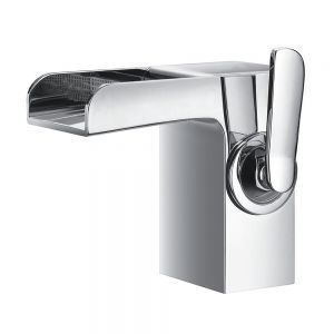 Flova Cascade Chrome Cloakroom Mono Basin Mixer Tap with Clicker Waste