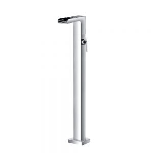 Flova Cascade Chrome Floor Standing Bath Filler Tap