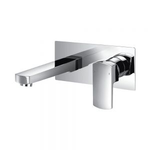 Flova Dekka Chrome Wall Mounted Basin Mixer Tap