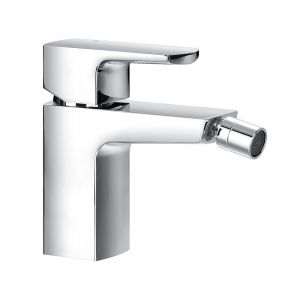 Flova Dekka Chrome Bidet Mixer Tap with Clicker Waste