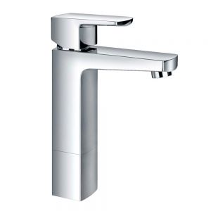 Flova Dekka Chrome Mono Basin Mixer Tap with Clicker Waste 230mm