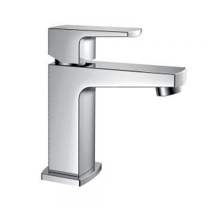 Flova Dekka Chrome Cloakroom Mono Basin Mixer Tap with Clicker Waste