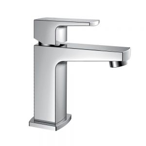 Flova Dekka Chrome Cloakroom Mono Basin Mixer Tap with Clicker Waste