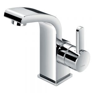 Flova Essence Chrome Mono Basin Mixer Tap with Clicker Waste