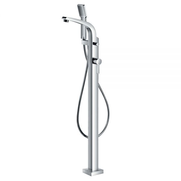 Flova Essence Chrome Floor Standing Bath Shower Mixer Tap