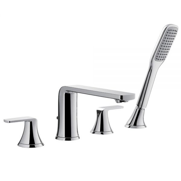 Flova Fusion Chrome 4 Hole Bath Shower Mixer Tap