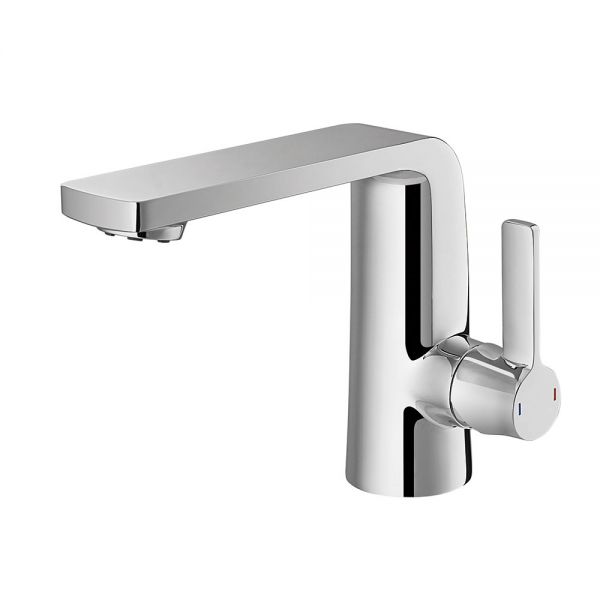 Flova Fusion Chrome Mono Basin Mixer Tap with Clicker Waste