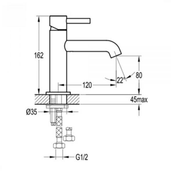 Flova Levo Gunmetal Mono Basin Mixer Tap #2