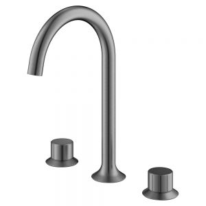 Flova Moonlight Gunmetal 3 Hole Basin Mixer Tap