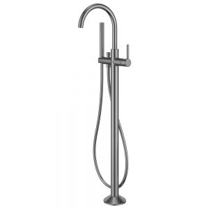 Flova Moonlight Gunmetal Floor Standing Bath Shower Mixer Tap