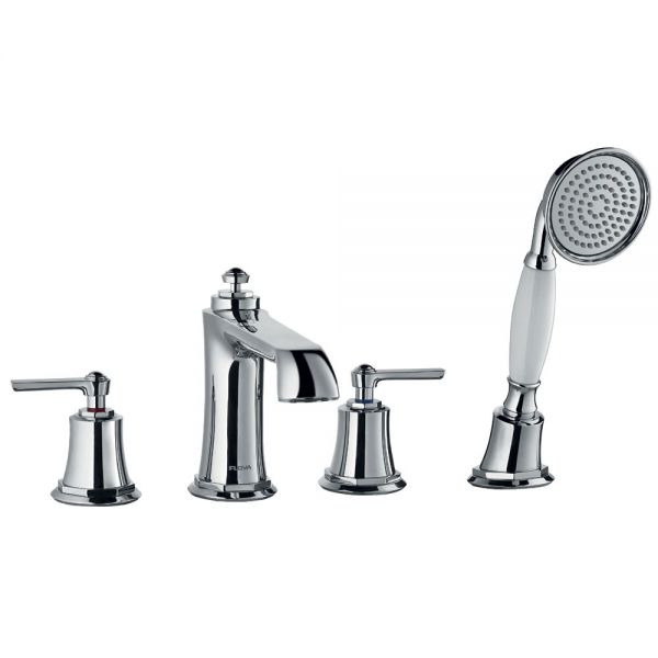 Flova Liberty Chrome 4 Hole Bath Shower Mixer Tap