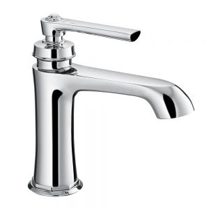 Flova Liberty Chrome Mono Basin Mixer Tap with Clicker Waste