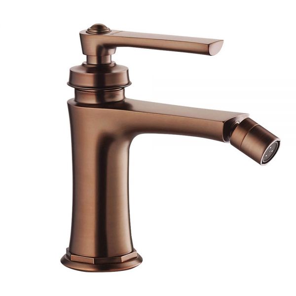 Flova Liberty Rubbed Bronze Bidet Mixer Tap with Clicker Waste