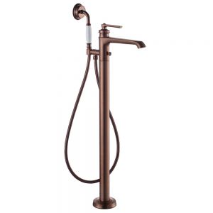 Flova Liberty Oil Rubbed Bronze Floor Standing Bath Shower Mixer Tap