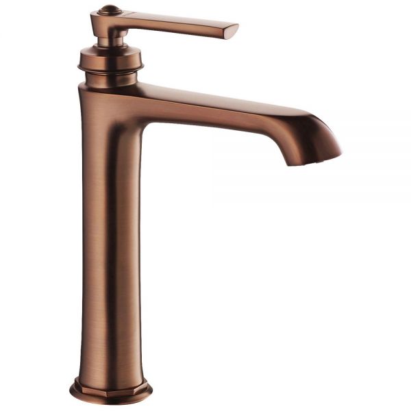 Flova Liberty Oil Rubbed Bronze Tall Mono Basin Mixer Tap with Clicker Waste