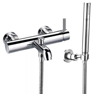 Flova Levo Chrome Wall Mounted Bath Shower Mixer Tap