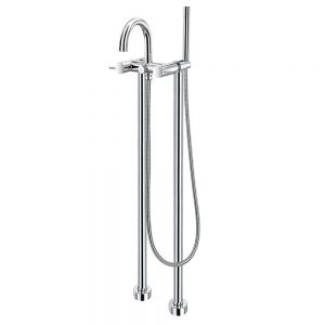 Flova Levo Chrome Floor Standing Bath Shower Mixer Tap