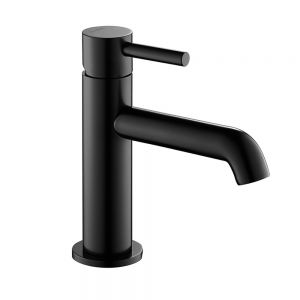 Flova Levo Matt Black Mono Basin Mixer Tap