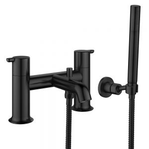 Flova Moonlight Matt Black Bath Shower Mixer Tap