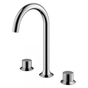 Flova Moonlight Chrome 3 Hole Basin Mixer Tap