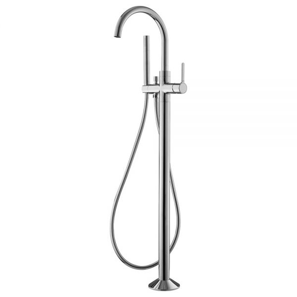 Flova Moonlight Chrome Floor Standing Bath Shower Mixer Tap