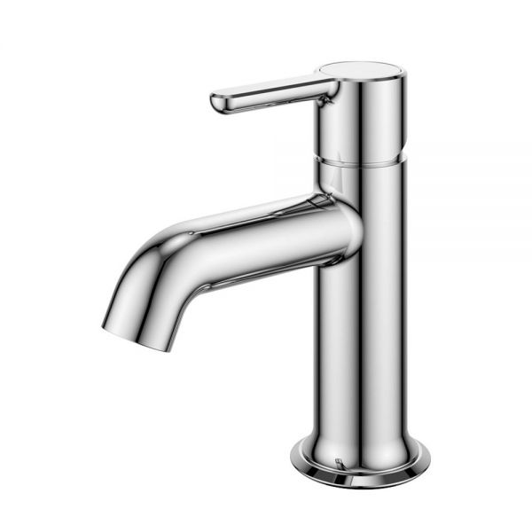 Flova Moonlight Chrome Cloakroom Mono Basin Mixer Tap with Clicker Waste