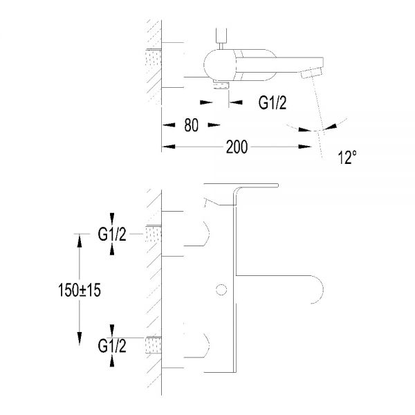 Flova Smart Chrome Wall Mounted Bath Shower Mixer Tap #2