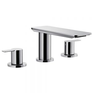 Flova Spring Chrome 3 Hole Bath Filler Tap