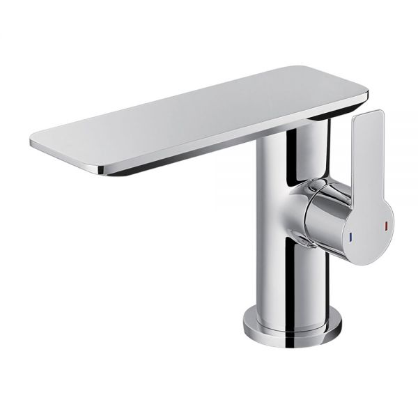 Flova Spring Chrome Cloakroom Mono Basin Mixer Tap with Clicker Waste