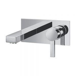 Flova Str8 Chrome Wall Mounted Basin Mixer Tap