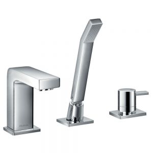 Flova Str8 Chrome 3 Hole Bath Shower Mixer Tap