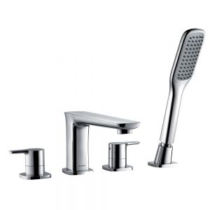 Flova Urban Chrome 4 Hole Bath Shower Mixer Tap