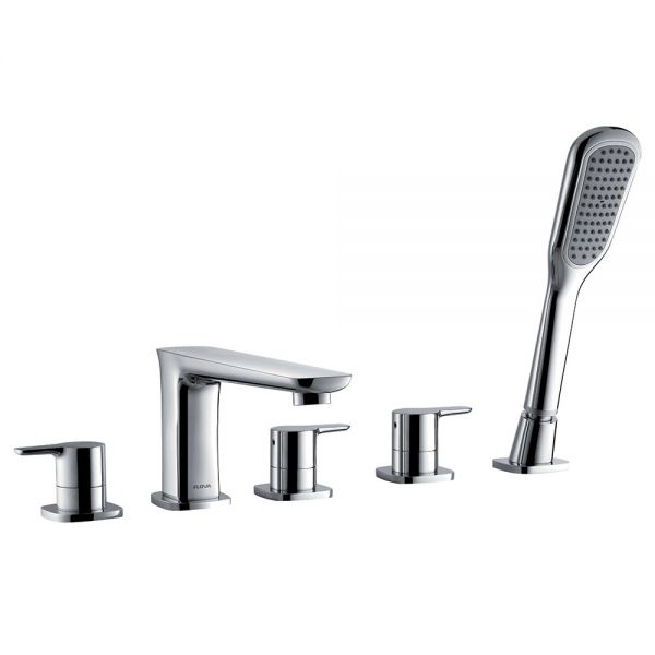 Flova Urban Chrome 5 Hole Bath Shower Mixer Tap