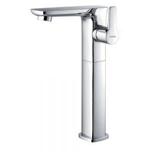 Flova Urban Chrome Tall Mono Basin Mixer Tap with Clicker Waste