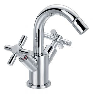 Flova XL Chrome Bidet Mixer Tap with Clicker Waste