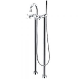 Flova XL Chrome Floor Standing Bath Shower Mixer Tap