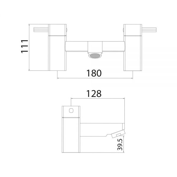 Apex Forme Chrome Bath Filler Tap #3