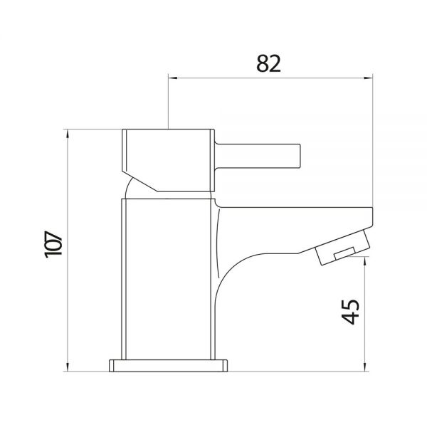 Apex Forme Chrome Mini Mono Basin Mixer Tap #3