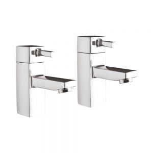 Apex Forme Chrome Basin Pillar Taps