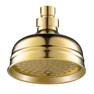 JTP Grosvenor Antique Brass 125mm Victorian Round Shower Head